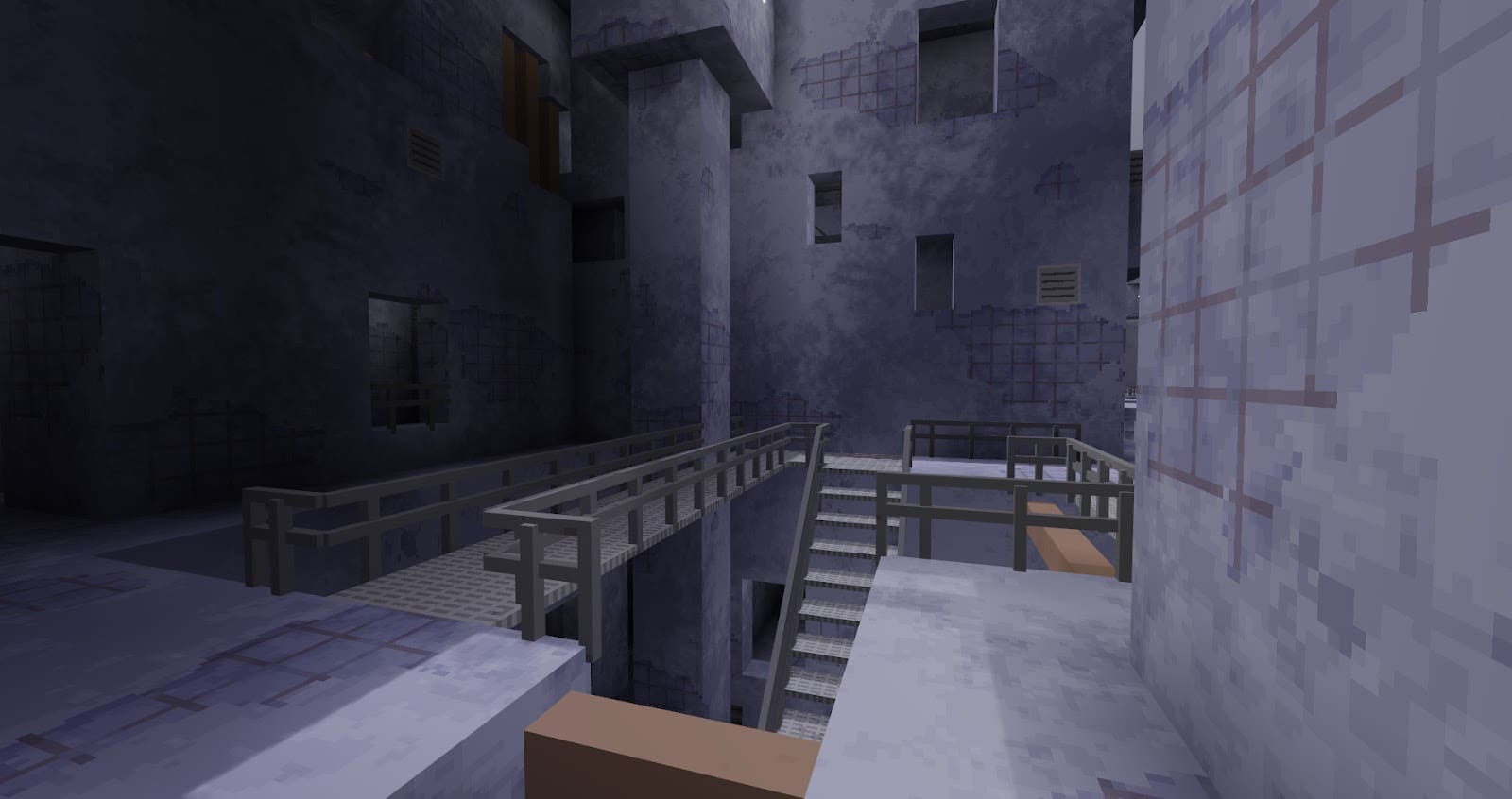A voxel block landscape on a PC screen, the kind of world Luanti, Veloren and ClassiCube build