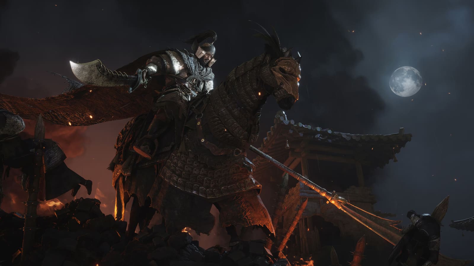 Two weapons at once: the swap is the combat system, not a convenience.